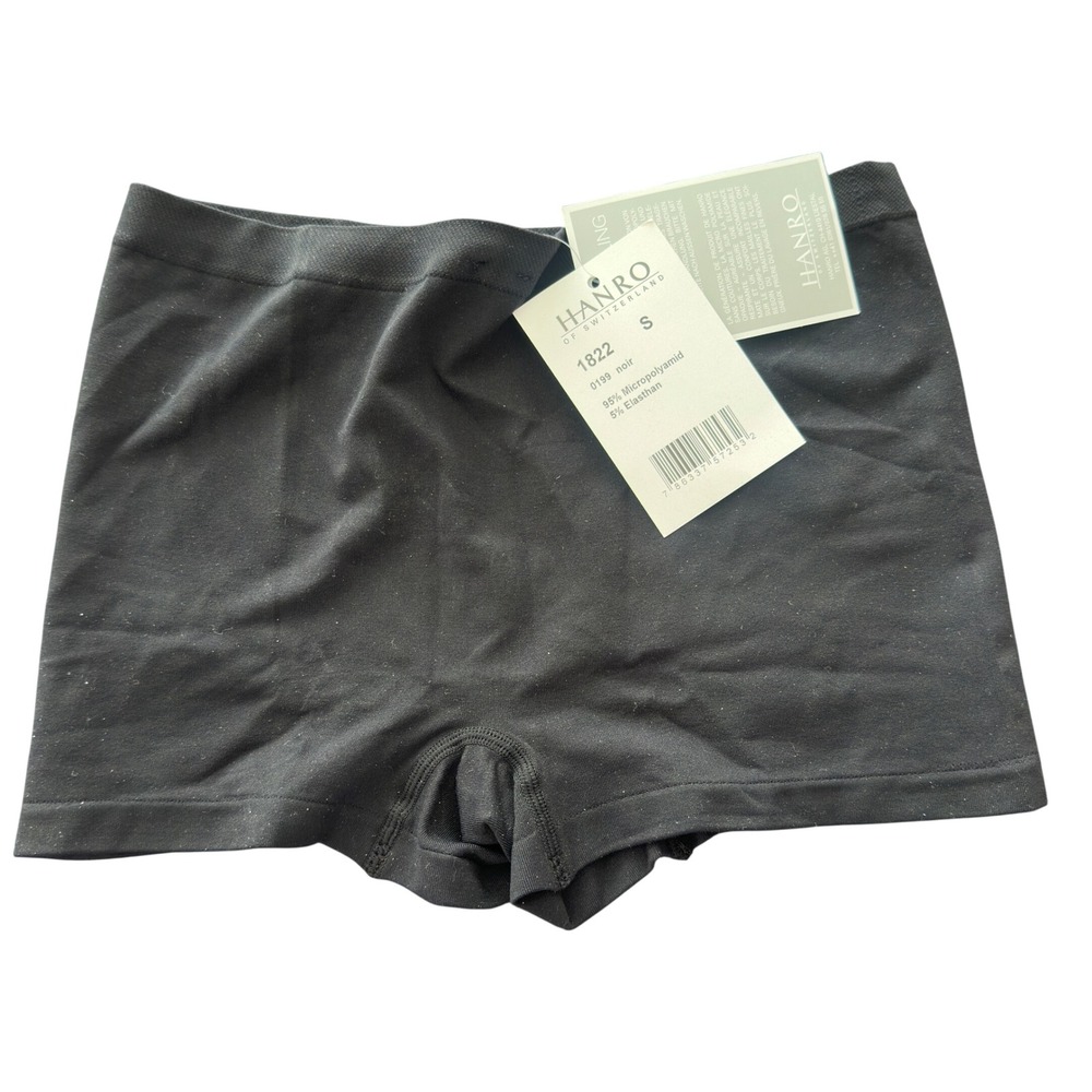 Hanro Touch Feeling Boyshort Black Micro Polyamide 1822 Set of 2 NWT Swiss